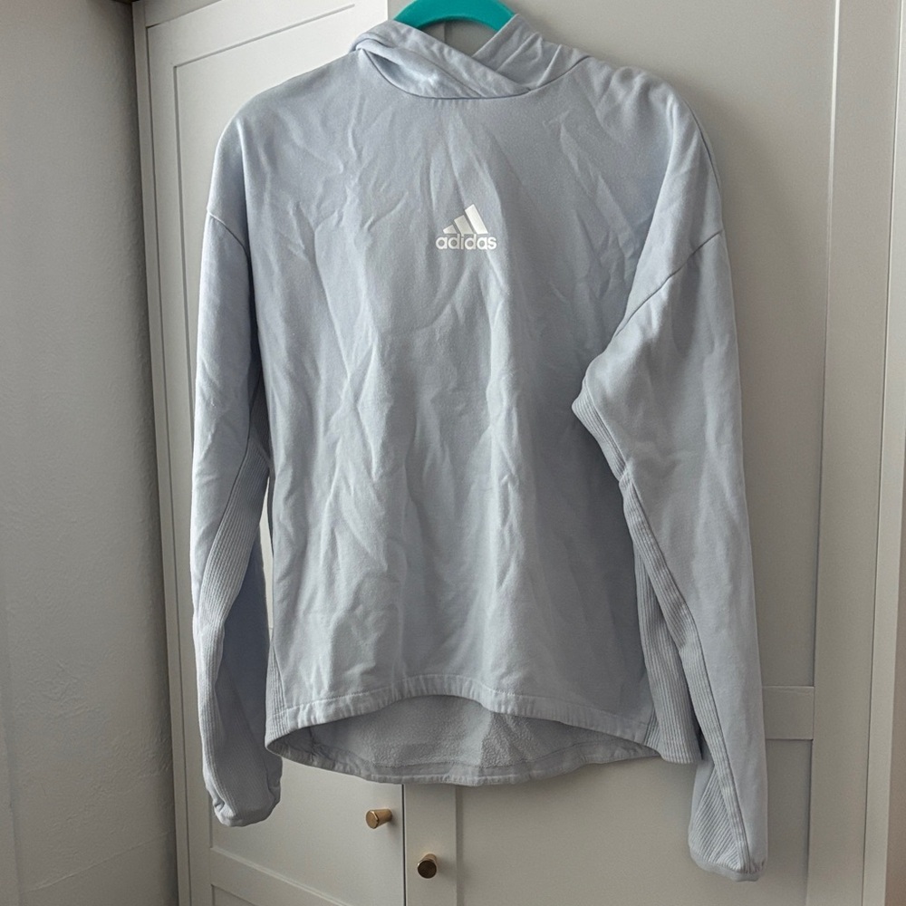 adidas Light Blue Pullover Hoodie